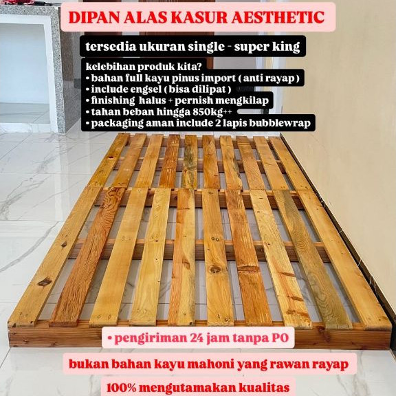 Garasifurniture.Sub Dipan Tempat Tidur Palet Kayu Jati Belanda / Alas Kasur Tempat Tidur Palet Kayu 