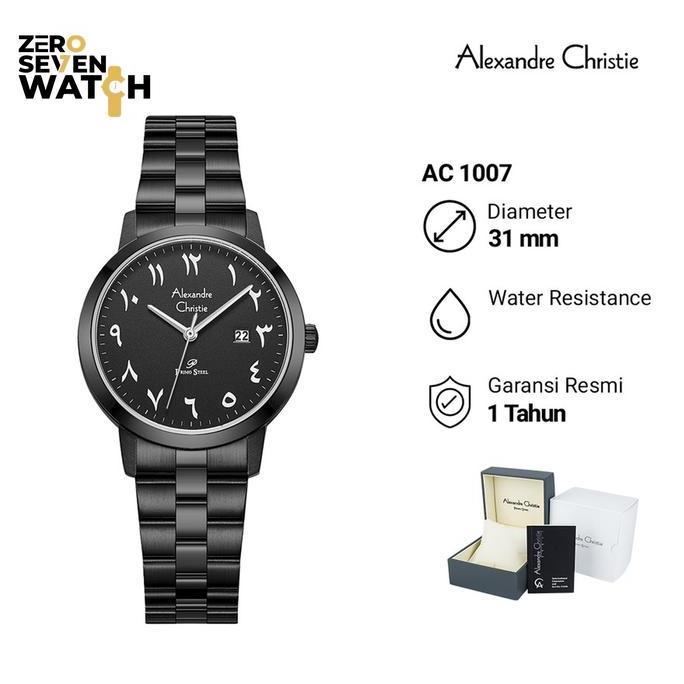 JAM TANGAN WANITA ALEXANDRE CHRISTIE AC 1007 / AC1007 WANITA ANGKA ARAB STAINLESS STEEL ORINAL