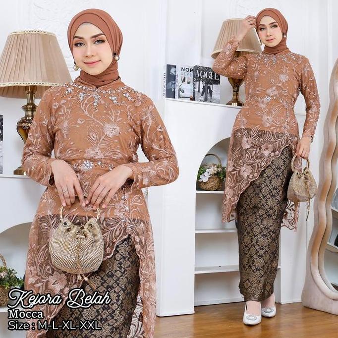 SET KEBAYA MODERN KEJORA BELAH PINGGIR PAYET BAJU SERAGAM WISUDA ELEGAN KEBAYA KONDANGAN MEWAH ROK S