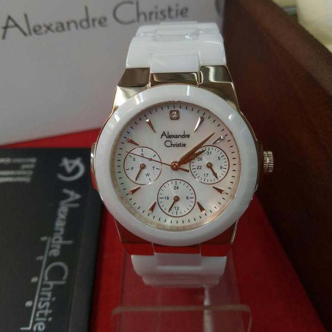 Jam Tangan Wanita Alexandre Christ Ac 2862 BF Ceramic Stainless