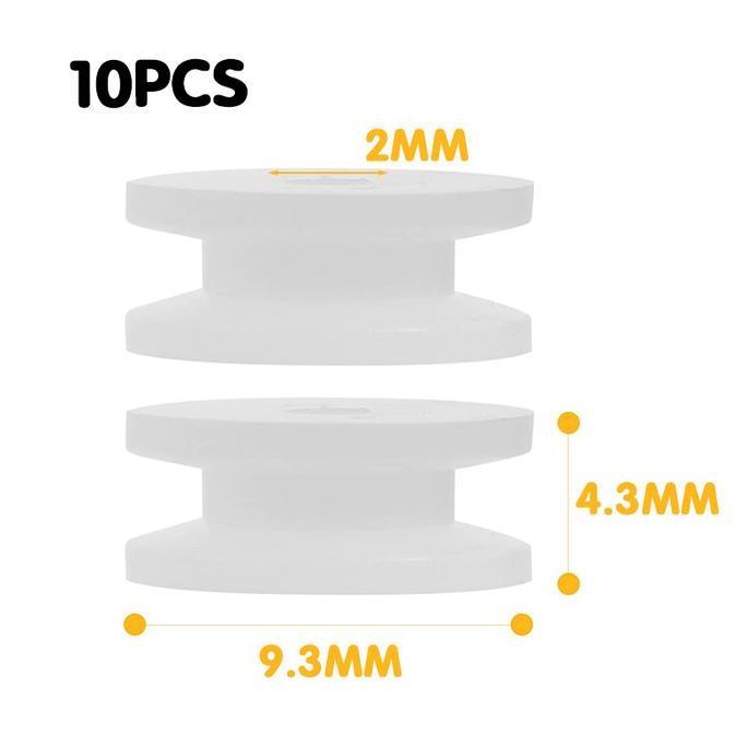 WISZCA Pulley Plastik Kecil 2x9.3mm Roda Katrol Mini Alat Peraga Sains DIY Gear Motor Mainan Project