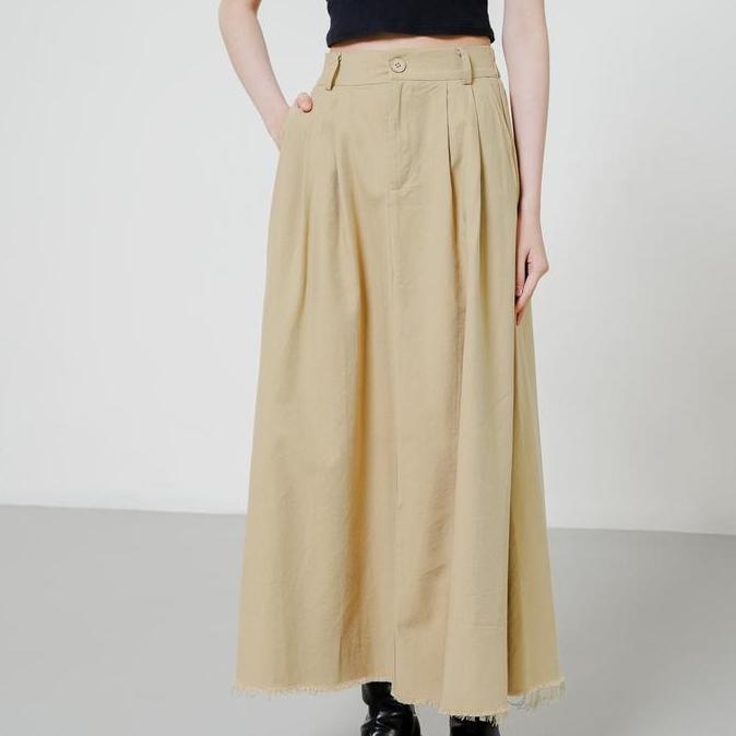 This Is April Rok Maxi Panjang Wanita Pevita Skirt Navy, White dan Khaki