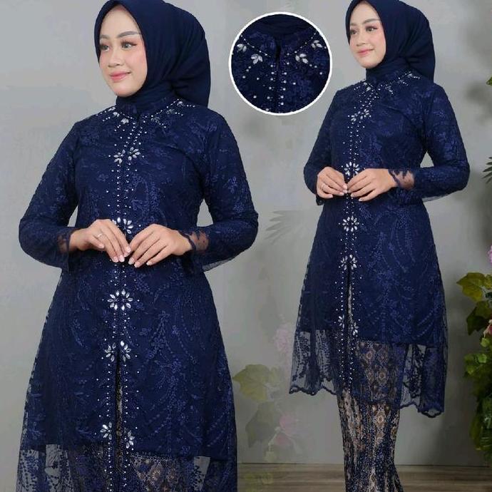 Kebaya Tunik Busui Tille Bordir Premium//Kebaya Tunik Model Terbaru//Kebaya Wisuda//Kebaya Pesta