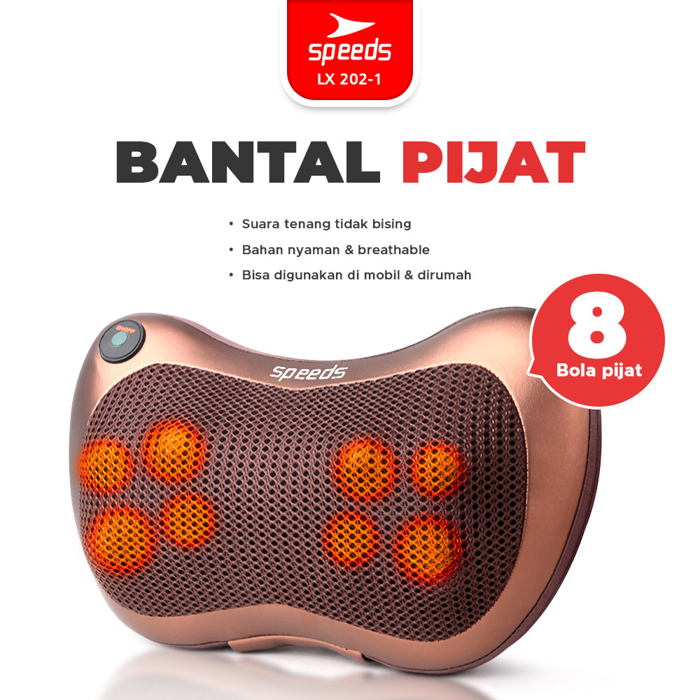 SPEEDS Bantal Pijat 8 Bola Portable 202-1