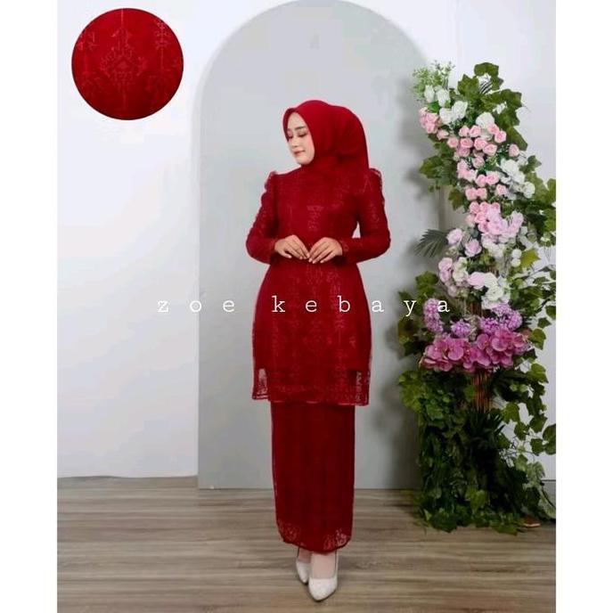 setelan kurung melayu tile/kebaya modern pesta wisuda seragaman kekinian mewah hajatan ibu besan kul