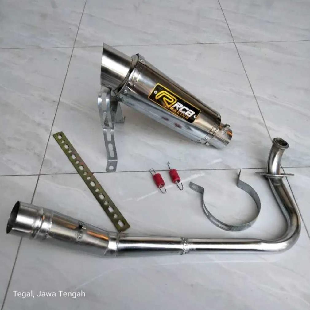 Grade Ori Knalpot Racing Rcb Motor Matic Beat Karbu/Fi, Secopy Karbu/Fi, Vario 125/150, Genio, Mio S