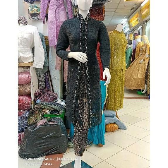 READY SETELAN KEBAYA IBU BESAN BROKAT PAYET ( baju + rok ) Wanita