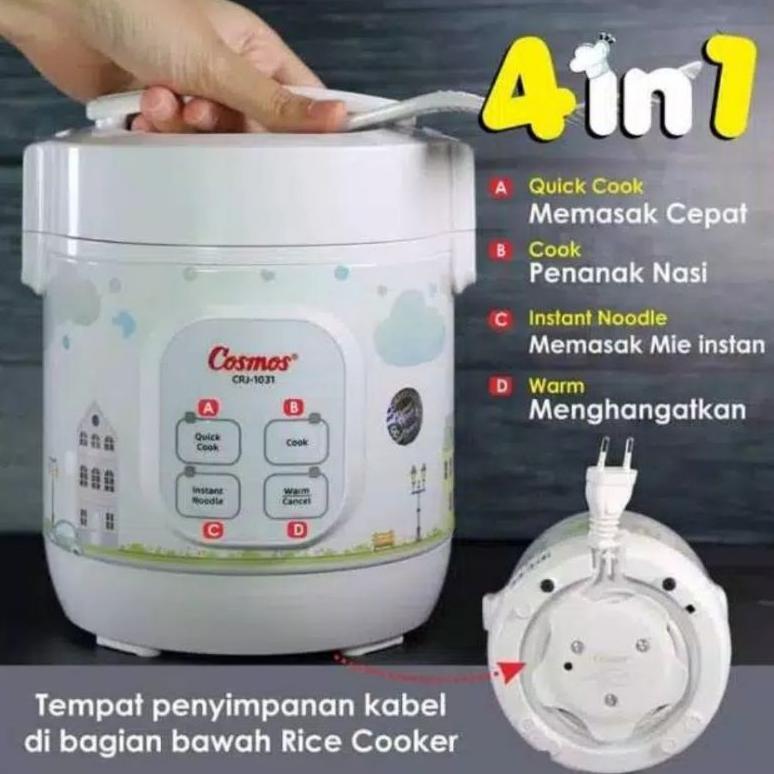 HOT SALE Cosmos Rice Cooker Magic Com Penanak Nasi Mini Traveling 4in1 CRJ 1031 0,3liter