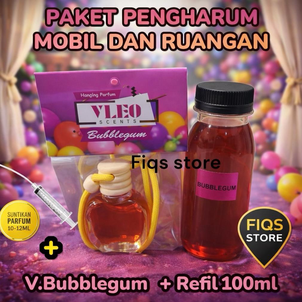 Promo Paket Hemat Parfum Mobil Mewah Tahan Lama Botol Apel Vleo + Refill 100Ml