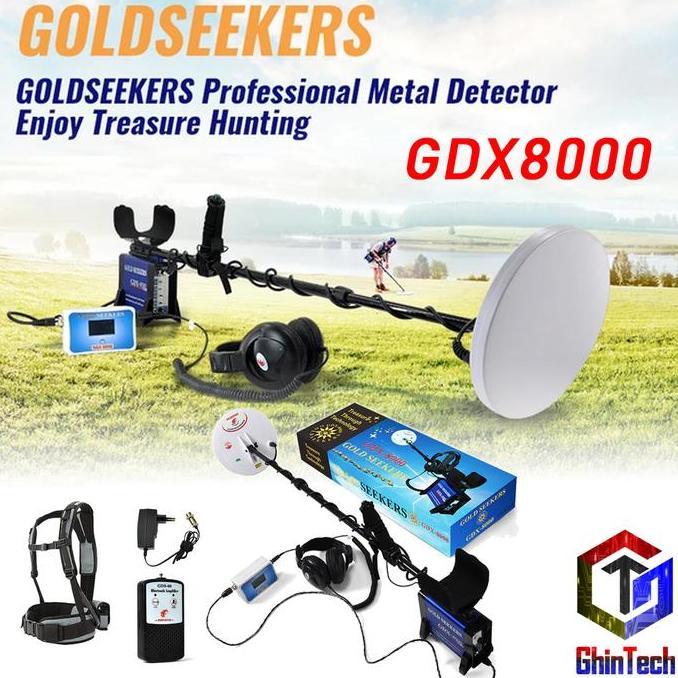 QROPSNO Metal Detector Goldseekers GDX-8000 Detektor Emas GDX 8000 dan Harta Karun GDX8000