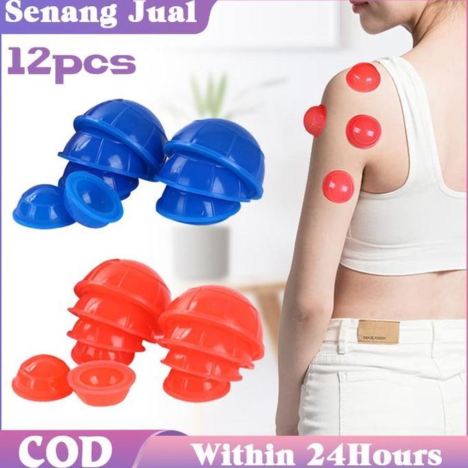 ODONTY Set Kop Bekam Karet Silikon 12 Buah - Berbagai Spesifikasi Alat Bekam - Mudah Dioperasikan Al
