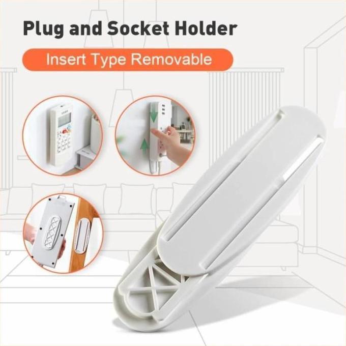 BIBULAS ISI 3 PCS adhesive socket mount Plug Socket Holder Papan Stop Kontak