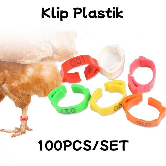 PYLANTUS 100PCS/SET Cincin Kaki Ayam Tanda Unggas Gesper Cincin Kaki Unggas