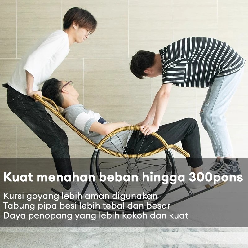 Kursi Goyang Rotan Kursi Rotan Kursi Santai Kursi Malas Kursi Goyang Santai Bantal Opsional