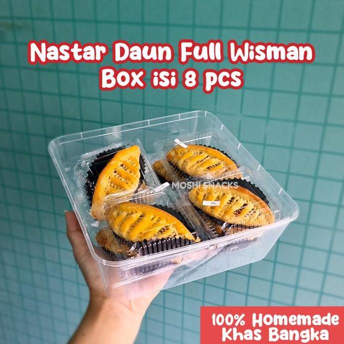 Kue Nastar Daun Jumbo Wisman Isi 8 Premium Asli Bangka Tanpa Pengawet