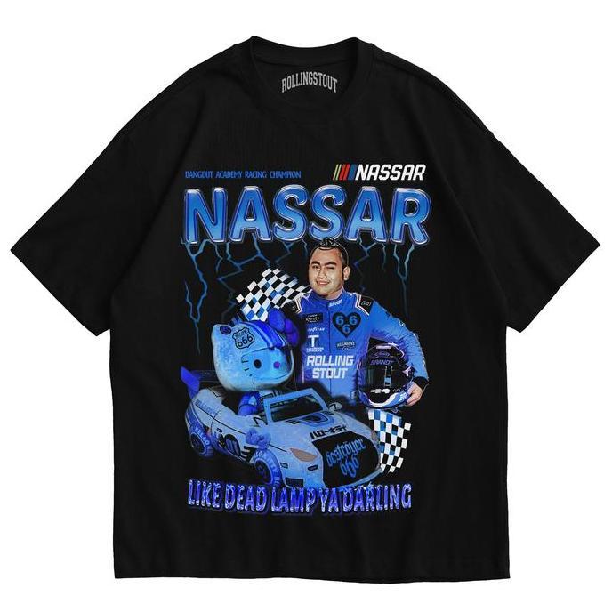 Rollingstout  T-shirt -  Nassar Nascar Black Tees