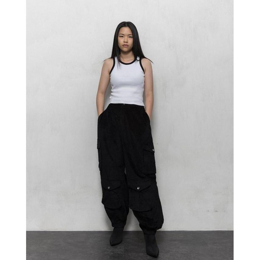 BLANC STUDIO - BALLOON CARGO PANTS - BLACK