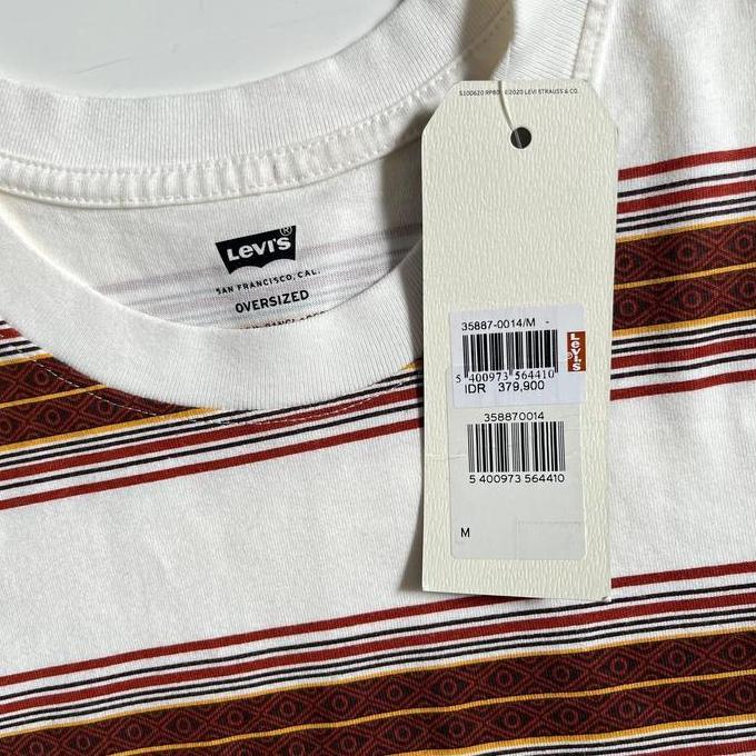 T-shirt Stripe Oversize Lengan Pendek Orinal/Sale L*vis Stripe Oversize T-shirt Orinal