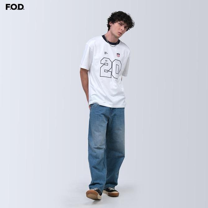 FOD Kaos Pria Denim Est 20 Offwhite 12164F4OW