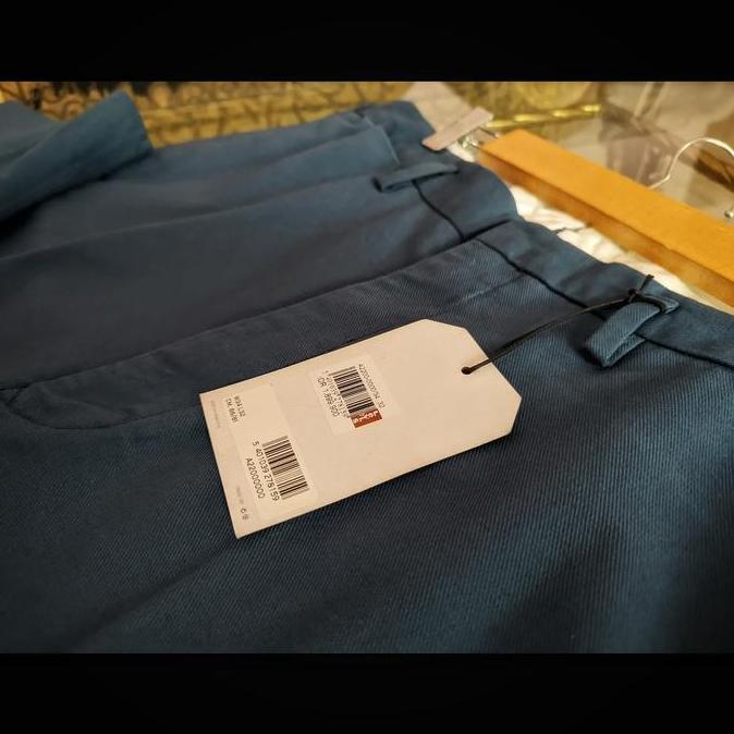 ORINAL Levis Made and Crafted LMC Baggy Pleated Trousers Loose Flare Biru Chino Pants Casual Formal 