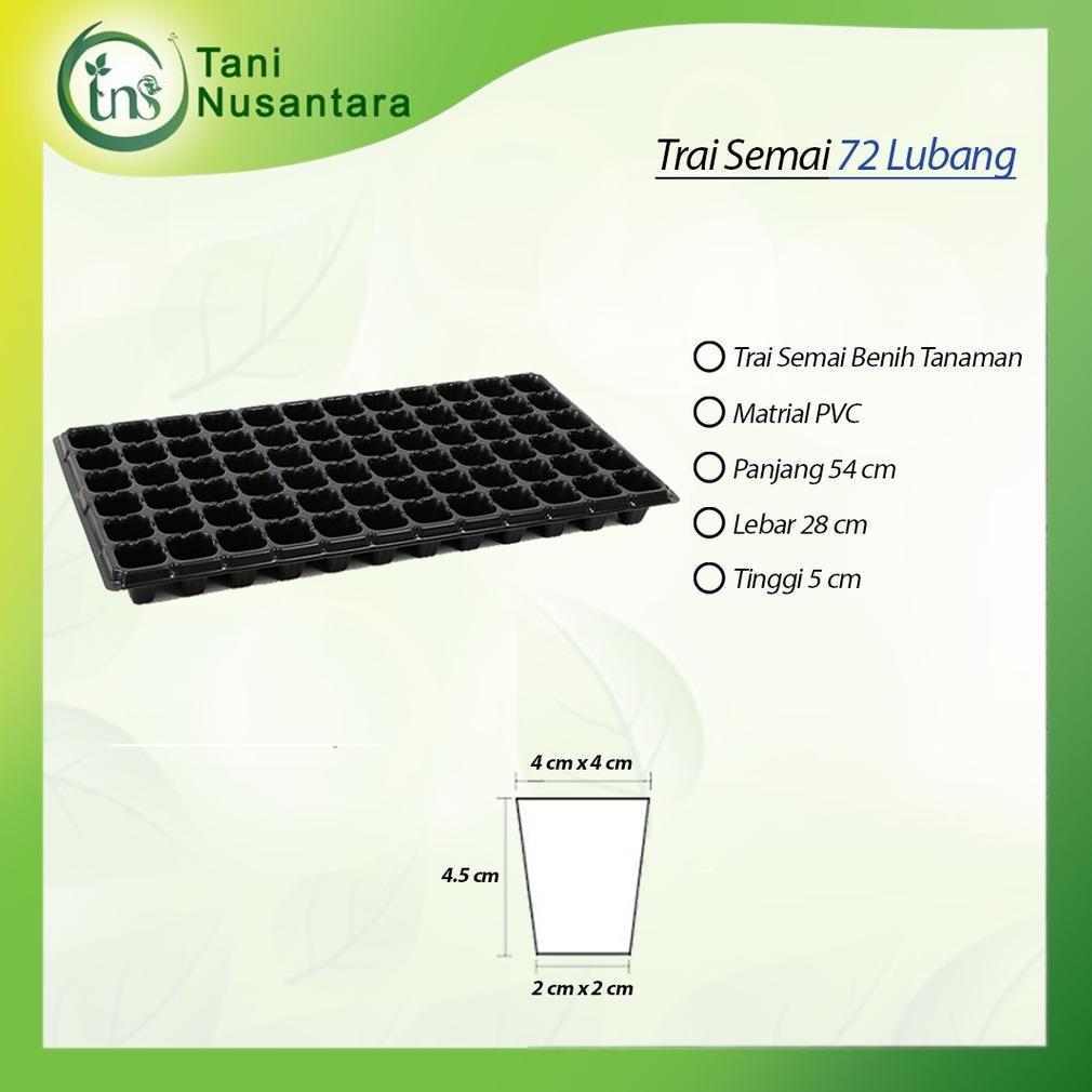 Tray Semai Tanaman Tebal 72 Lubang Cocok Tomat, Cabe, Sayur Daun