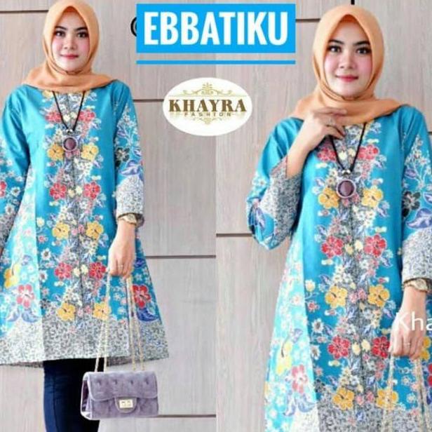 Unik Batik Furry - Atasan Batik Tunik Wanita Modern Terbaru Seragam Kantor Tunik Size S - 4Xl