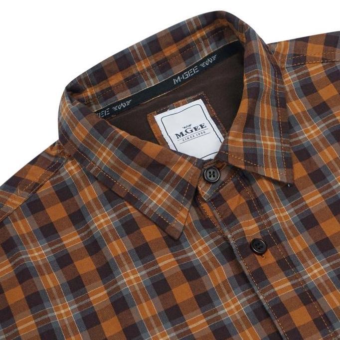 MGee Kemeja Lengan Panjang Pria M Gee Texas C035 Brown