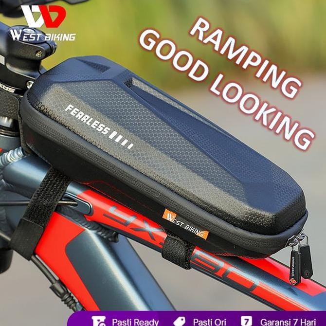EVA+ 100% Hard Shell Top Tube Frame Bag 1,5 L by West Biking Tas Sepeda Import Tas Sepeda Frame Tas 