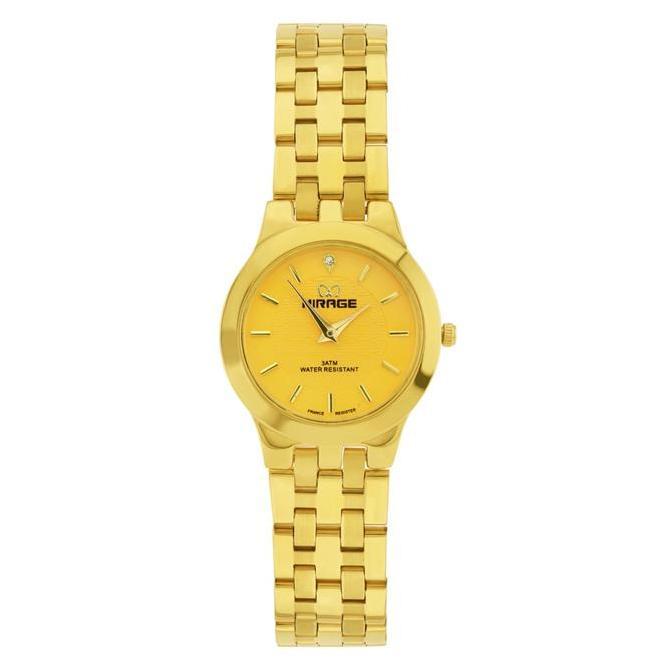 Grosir Mirage Watch - Jam Tangan Analog Wanita Stainless Gold Emas Mewah 7397 L Original