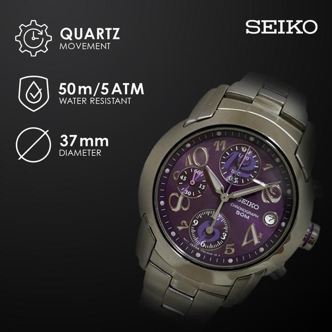 Murah Jam Tangan Wanita Seiko Chronograph Classic Snd865 Snd8651P1Quartz Ori