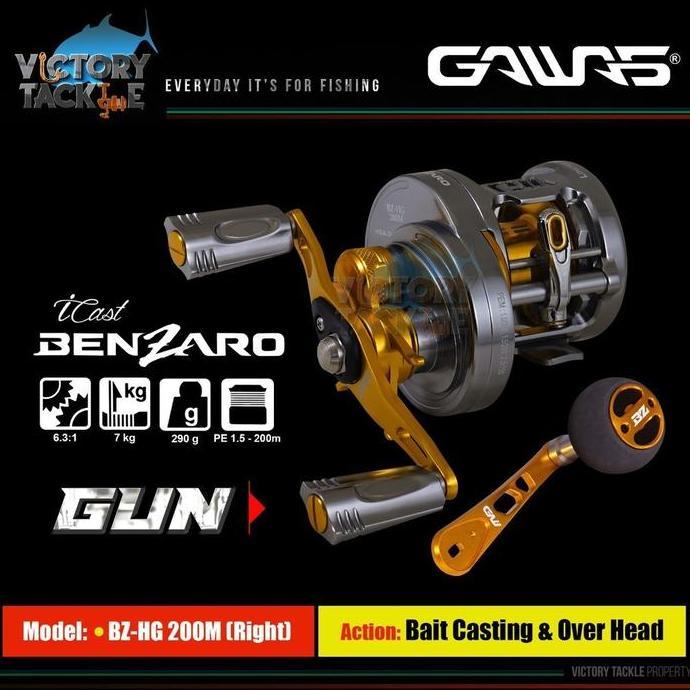 REEL PANCING GAWAZ BENZARO ICAST BZ-HG 200M (RIGHT) / BZ-HG 201M (LEFT)