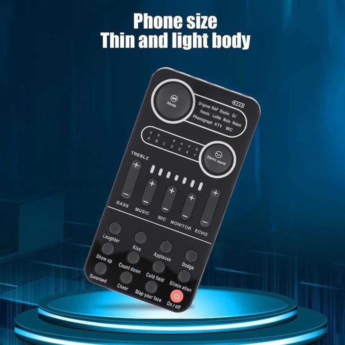 Portable Mixer Soundcard Voice Changer Sound Effect Live Portable Alat