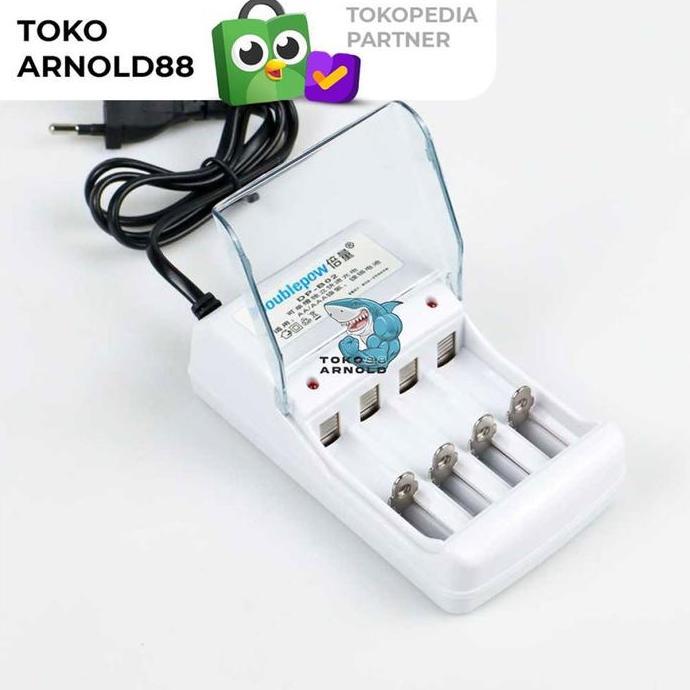 Doublepow Charger Baterai 4 slot AA / AAA ( Charger Only )