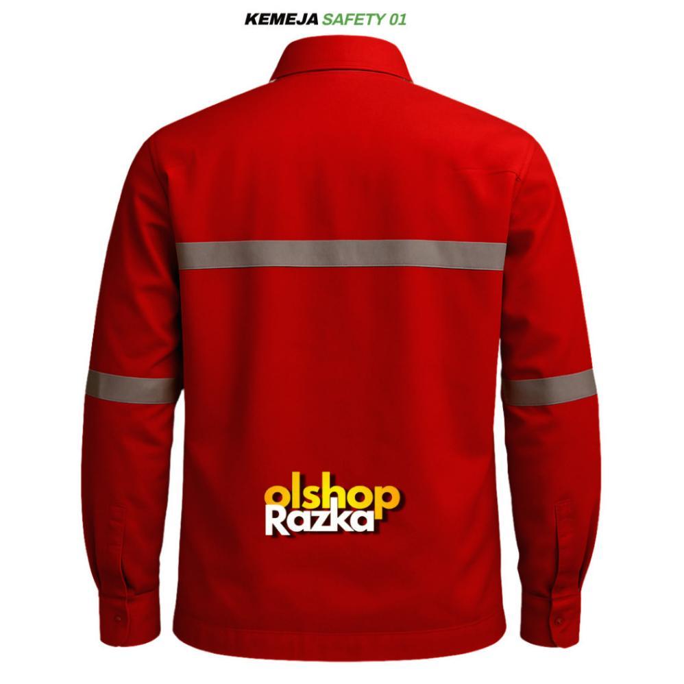 KEMEJA SAFETY PANJANG KEMEJA SAFETY | KEMEJA LAPANGAN | BAJU SAFETY LENGAN PANJANG | BAHAN DRILL M-X