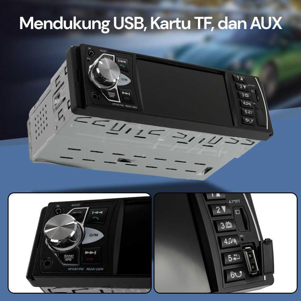 Tape Audio Mobil Bluetooth MP5 Player Layar Parkir Monitor 4.1 Inch 4022D Support Video 1080P