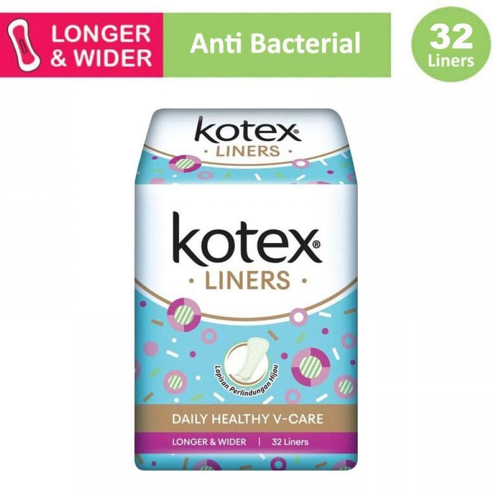 Kotex Liners Longer & Wider Anti Bacteria Panty Liner - 32 s