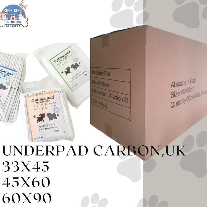 TERMURAH - Underpad Carbon Optima Pad 33x45, 45x60, 60x90