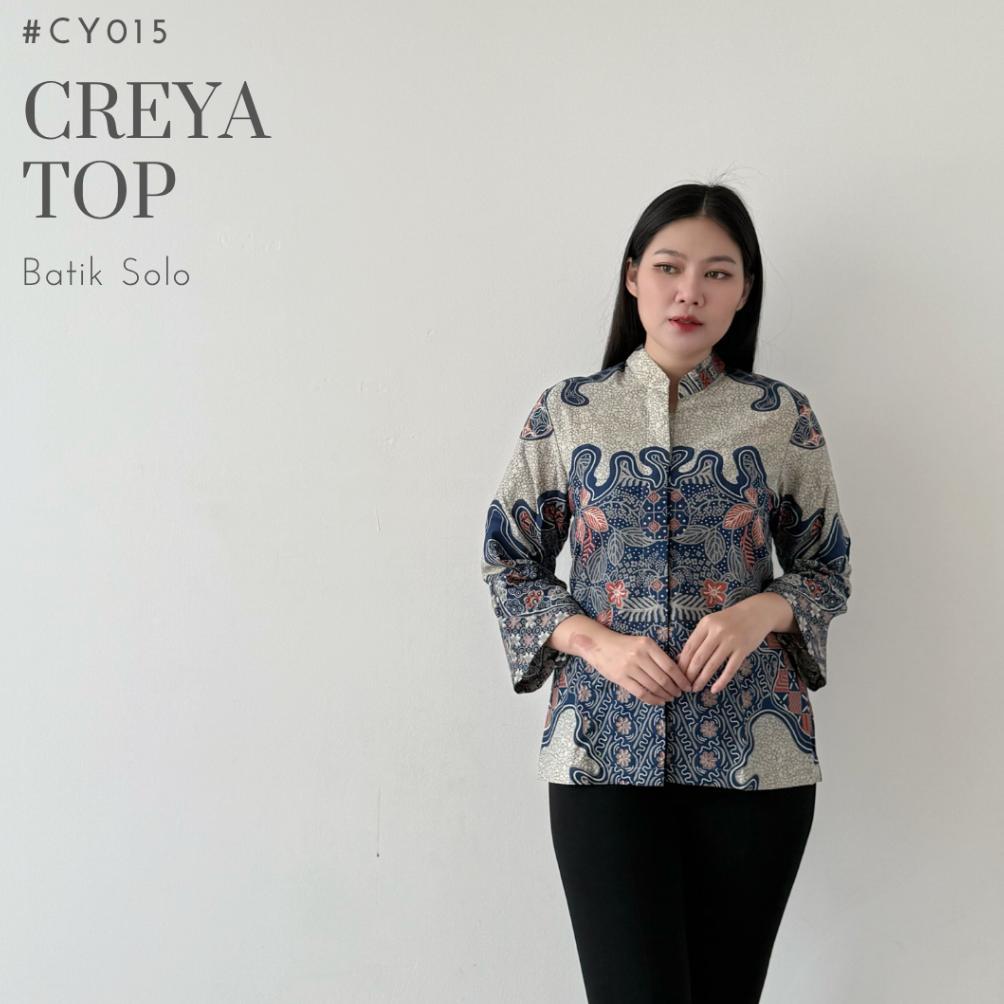 Hem Batik Lengan Panjang Wanita Katun Solo