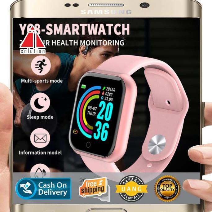 JIDZRUN Jam Tangan Pintar Y68 - Smart Watch D20 - Jam Tangan Couple Anti Air