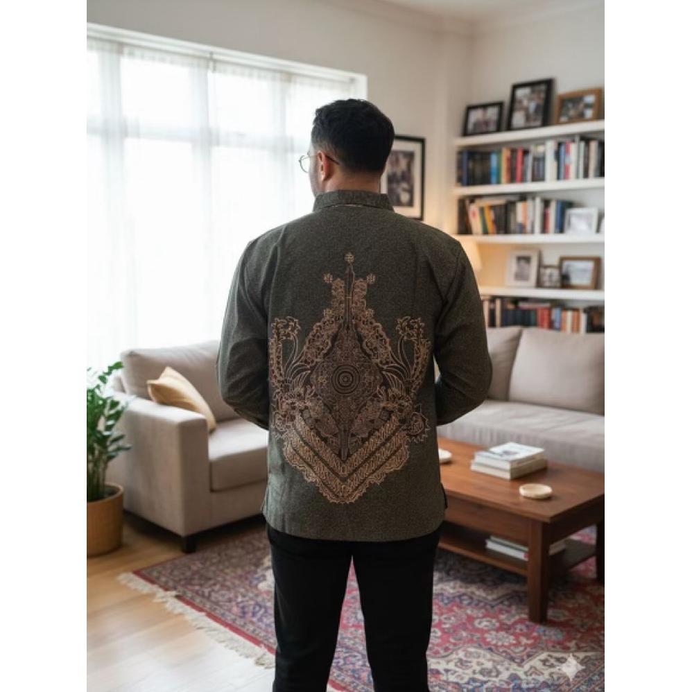 Toko hamid - HADI-Baju Batik Pria Lengan Panjang - Katun Dobby -