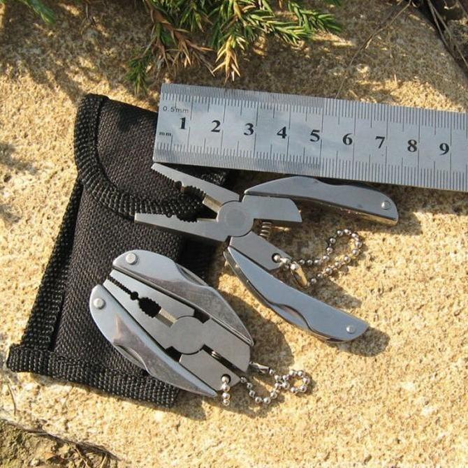 AKSULUTI Tang Lipat Multifungsi Tang Lipat Saku Multifunction Pliers stainless