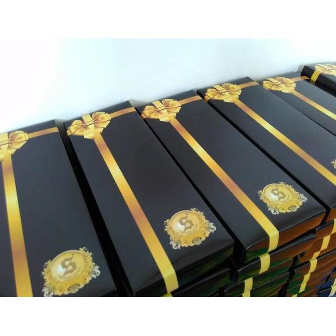 Dasi pria slim gold emas platinum class