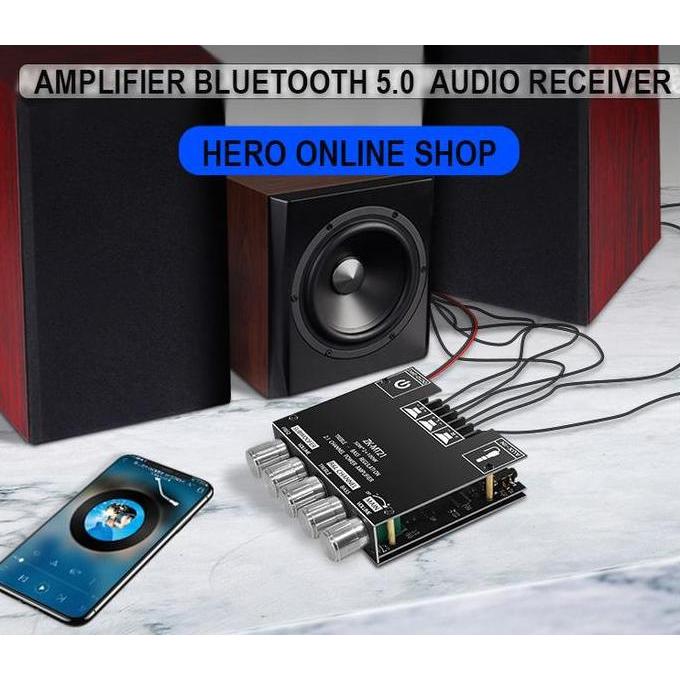 Digital Amplifier Audio Bluetooth Receiver AUX in Bass Subwoofer Balance Equaliser 200 Watt