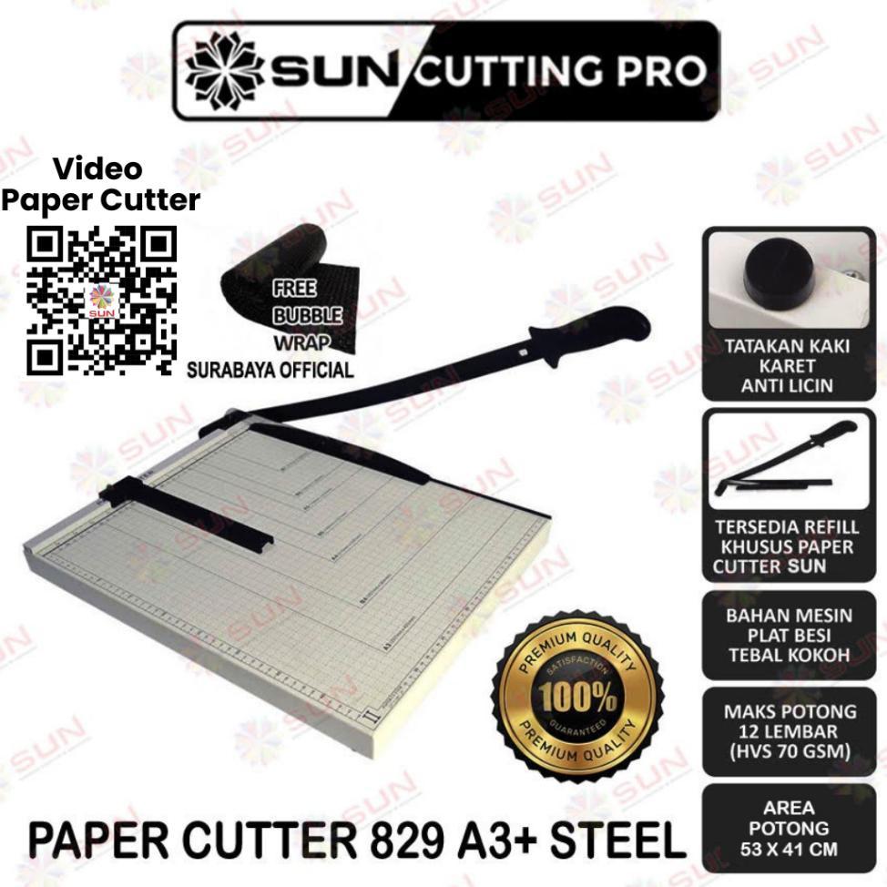 Paper Cutter A3 / A3+ ( Alat Potong /Mesin Pemotong Kertas Hvs, Sticker, Dos, Pvc Id Card, Yellow Bo