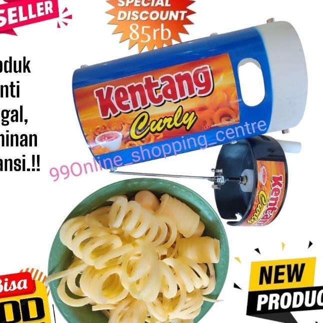 Alat Viral Potato Curly Dan Kentang Spiral Mesin Kentang Ulir Mesin Kentang Curly Alat Pemotong Kent