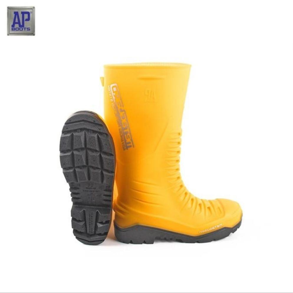 promo terbaru sepatu boot safety ap metaguard produk original ap boots ada besi diujung sepatu