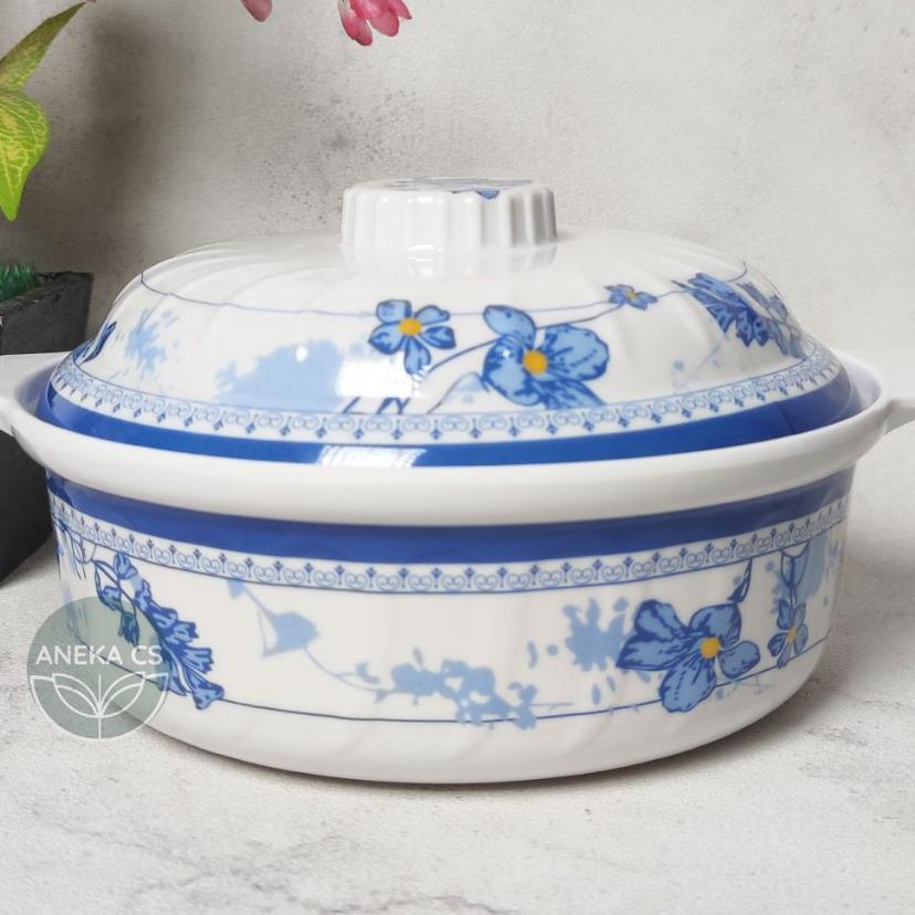 Mangkok Tutup Melamin 9 Inch - Mangkok Sayur - Mangkok Besar - Mangkok Saji - Mangkok Motif - A778
