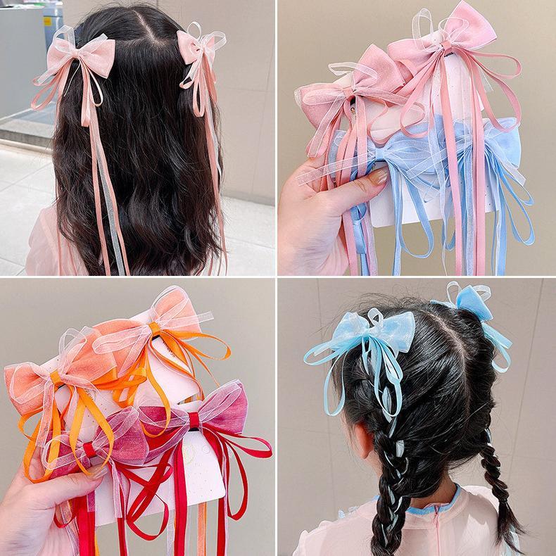 Cuci Gudang Jepitan Anak Hair Clip Aksesoris Rambut Anak Cewek 2 Pc Pita Kepang