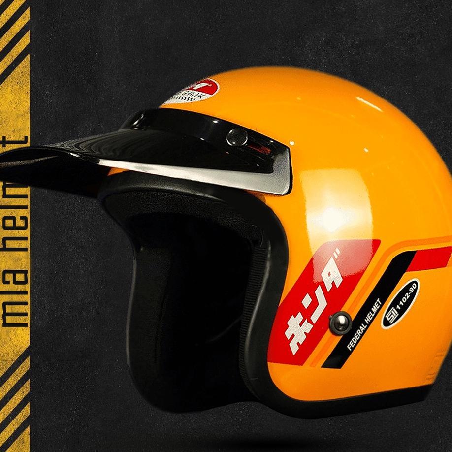 Helm Bogo Retro Honda Gank Gl Series Pet Panjang Kaca Datar Kaca Cembung/Helm Dewasa Sni