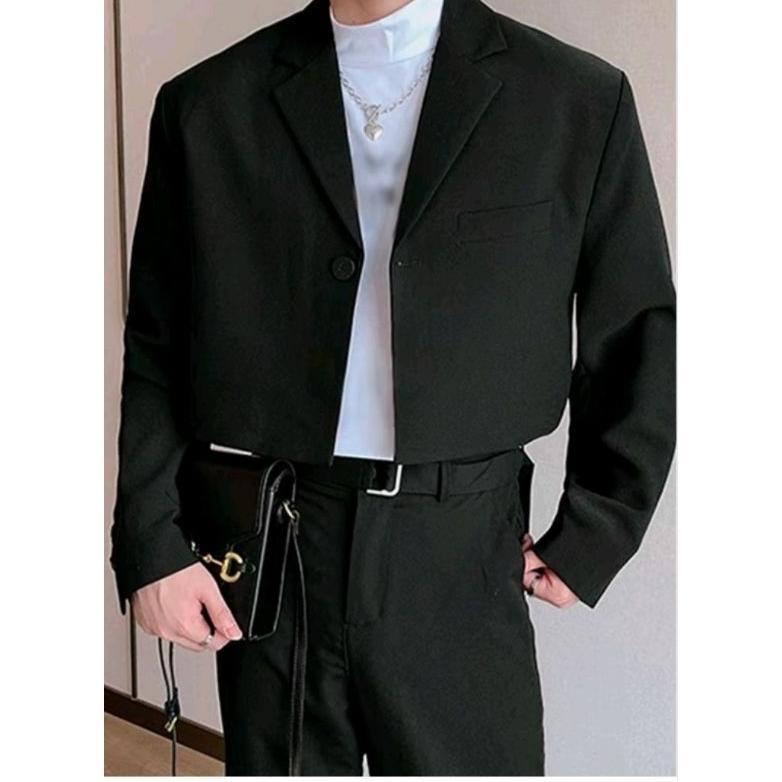 terbaru jas crop pria - blazer crop top pria - croped pria